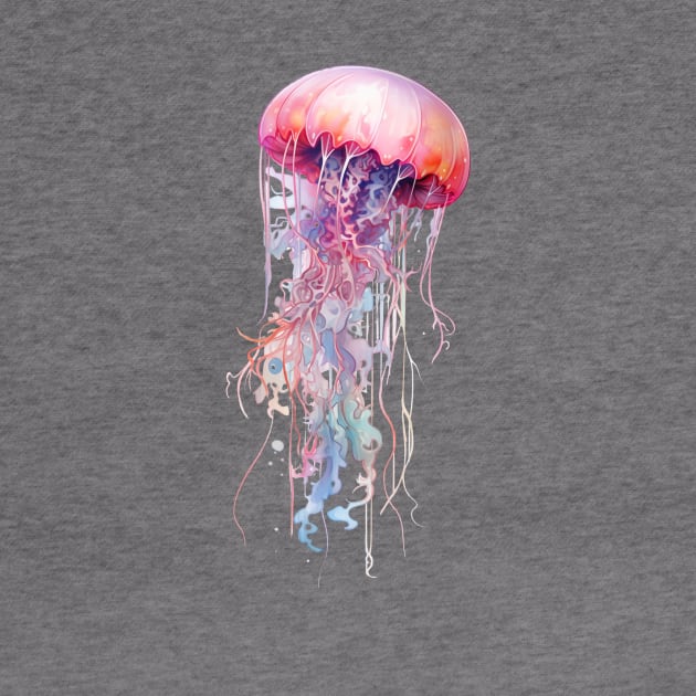 Watercolor Jellyfish by OspreyElliottDesigns